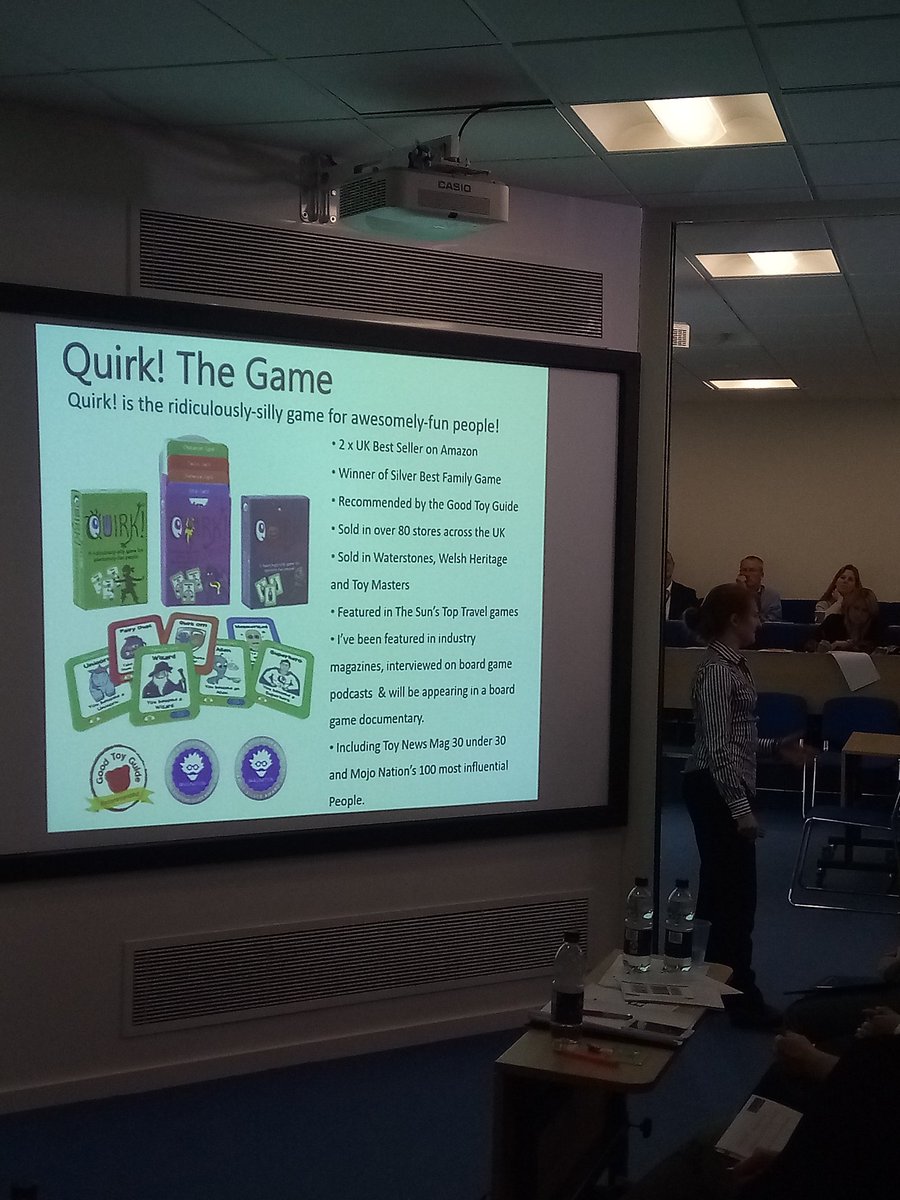 Emma May Inventor of the card game Quirk and CGI graduate giving a talk at our annual conference, Women in STEM at BPC #cgi #clearing #thecollegecgi