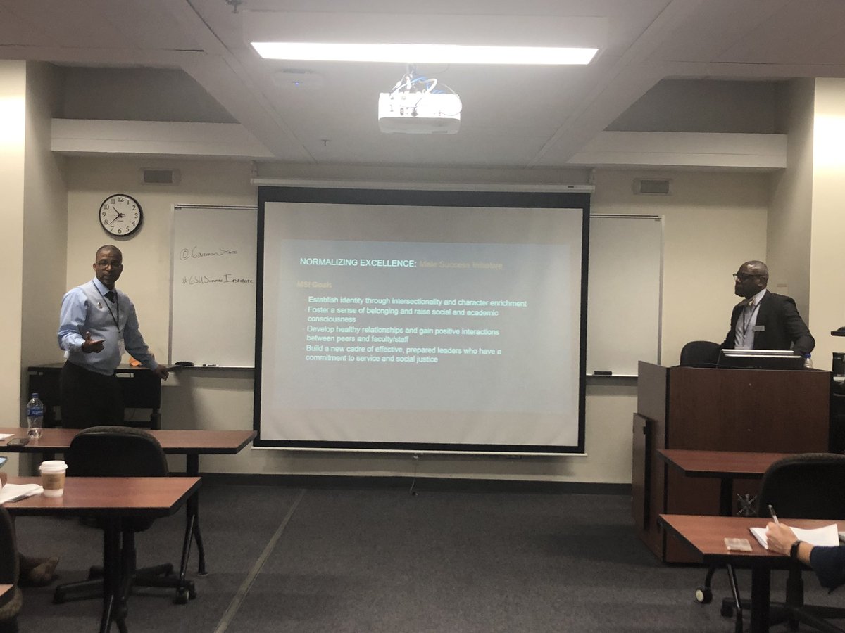 Governors_State's tweet photo. Sean Smith, Coordinator for the #GovState Male Success Initiative, increased engagement from 34% to 88% in one semester by focusing on voluntary participation and getting students involved across campus. #GSUSummerInstitute https://t.co/KQPByvPjX1