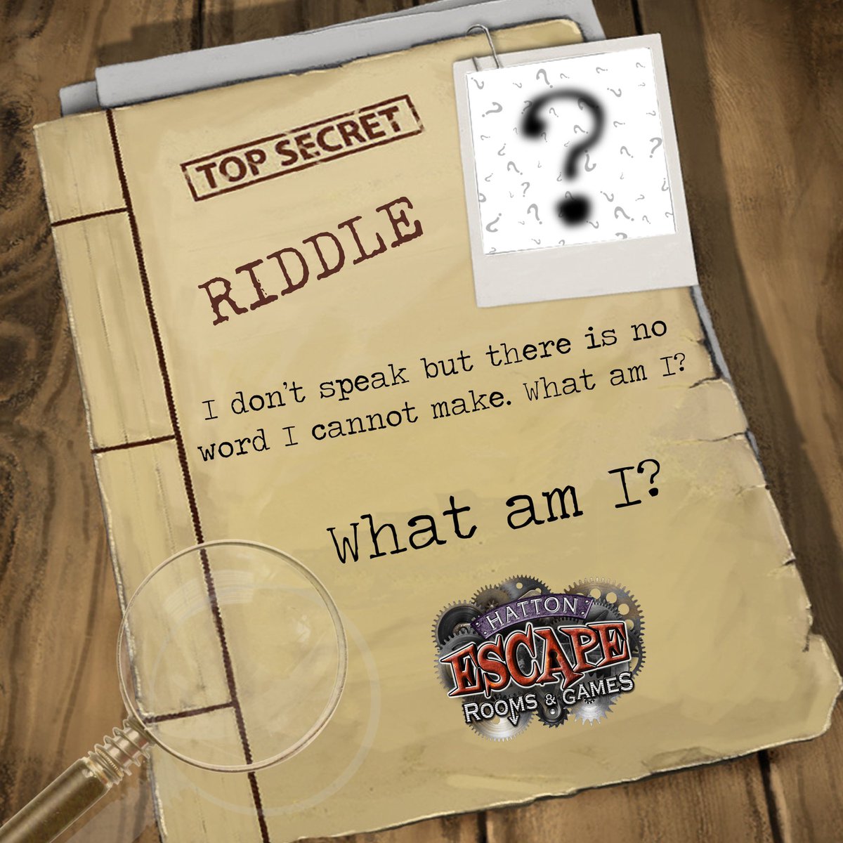 HattonEscape's tweet photo. Just for fun.. Can you crack the riddle? 
https://t.co/3saZMiq9Xw

#HattonEscape https://t.co/9BSS3EpDTb