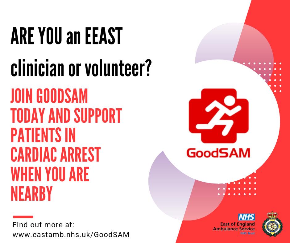 GoodSamApp's tweet photo. Welcoming our newest partner @EastEnglandAmb! https://t.co/BJ71Kvo9j0