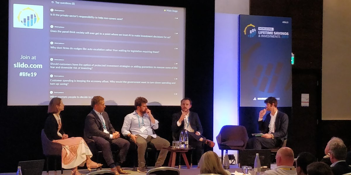 H0rizons_'s tweet photo. Fantastic discussion on how to create a savings mindset for the nation with @LongPensions , @Helena Morrissey @landg_uk , Will Sandbrook @nestpensions , Victor Trokoudes at Plum and @PensionsMonkey as chair. #life19 https://t.co/xvBtO1E9o4