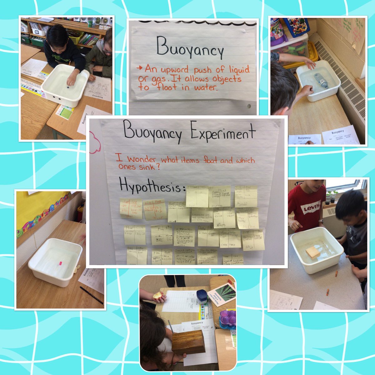 Forces experiment #3 - we learned about buoyancy and my students wanted to know which items sink and which items float. Fun times <a href="/PJ_HWDSB/">Pauline Johnson Elementary School</a>