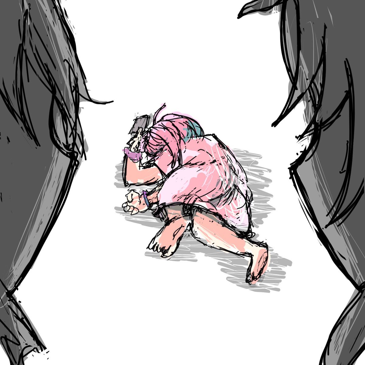 最近描いた新人アイドル3人。この子達凄く好きなんですよ… #辻野あかり #砂塚あきら #夢見りあむ 