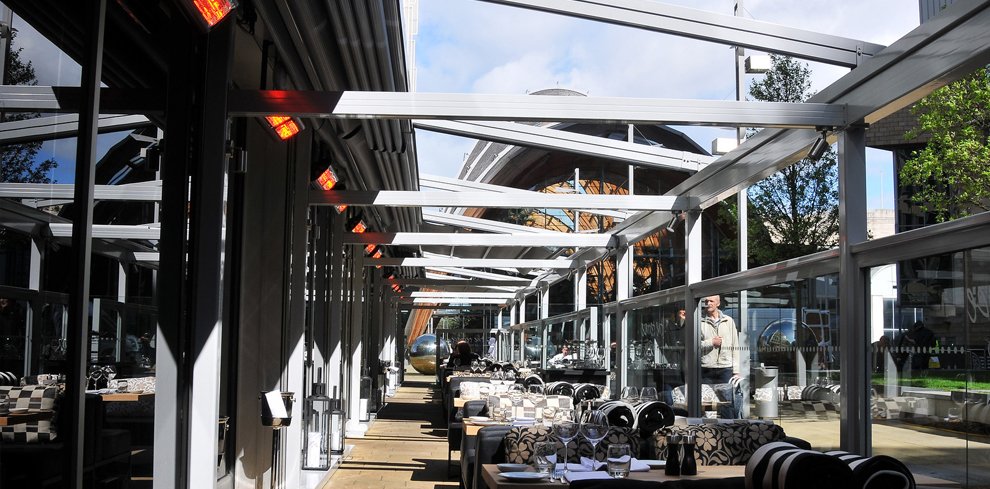 Finally a day without rain at <a href="/piccolino_sheff/">Piccolino Sheffield</a> 

The roof is off the terrace today - come and enjoy a glass of fizz in the sunshine whilst it lasts!