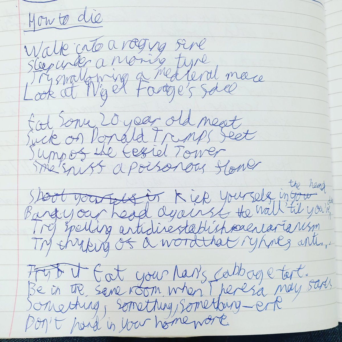 PoetryWorkshops's tweet photo. Quality list poem from a year 7 at @ParkView_school today https://t.co/qUDmBFaQ6P
