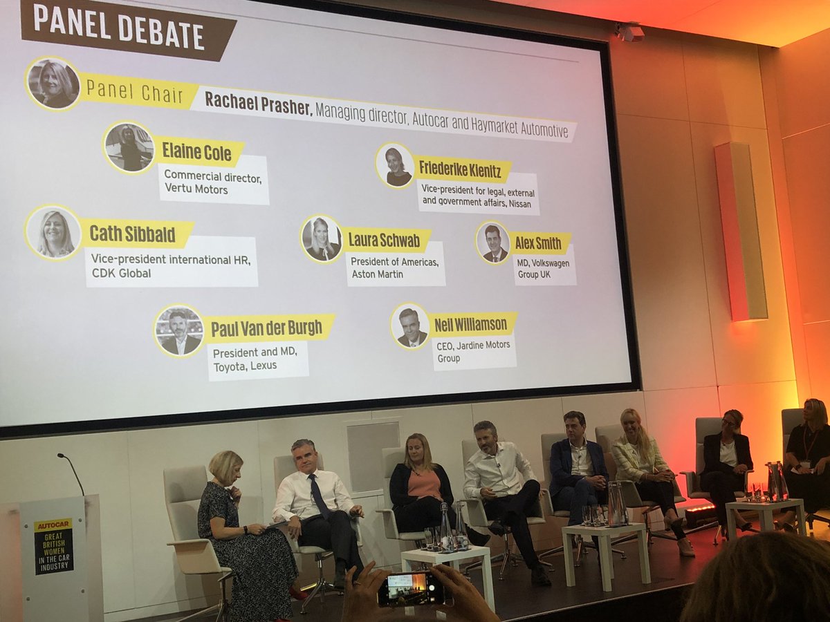 saffyjohnson's tweet photo. Alex Smith, MD of Volkswagen Group UK talking about women in the workforce said: “In the leadership positions we’ve got a lot more work do. It’s doubled in the last 18mths, but we’ve still got room to improve.” #GreatBritishWomen @autocar https://t.co/TQt2Td4nMD