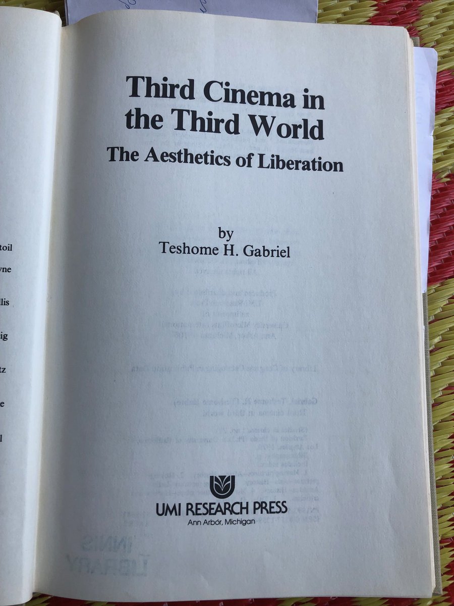DrSicchia's tweet photo. Cool summer reading on Third Cinema to inform and inspire the selection of films for next year’s #UTSC #IHFSE Stay tuned for more updates!! https://t.co/qRQahFIZH7