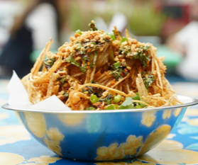Have you tried all of our appetizers @rockroseatx? Our taro crisps are not to be missed!
📷: @finddeliciousfood