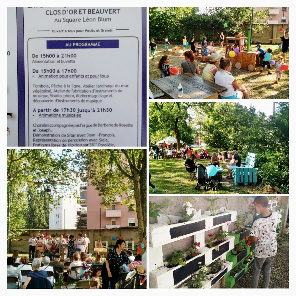 abkgrenoble's tweet photo. Fête de quartier #Alliés #Alpins #ClosDor #Beauvert dans le square du "Moulin Aux Idées", ancien délaissé urbain métamorphosé grâce à la mobilisation de tou•te•s lors de #COP mémorables. Et aujourd'hui chacun•e y trouve enfin sa place ! 👦👧👨👩👴👵🐦🐝🐞
#Grenoble #Secteur4 https://t.co/IzeRP48vjo
