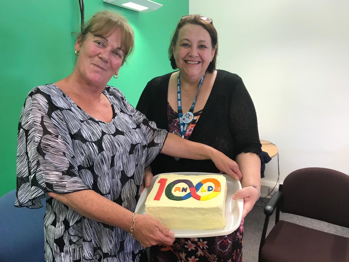 gavinrw76's tweet photo. @fo_annie and the #LearningDisabilityWeek #100yearsRNLD 
Celebrating 100 years with cake and a presentation from Clinical Nurse Specialist Wirral Community LD Team Annie Jones #cwp #nhs #nhscheshireandwirralparnership https://t.co/zrFJ3enkoC