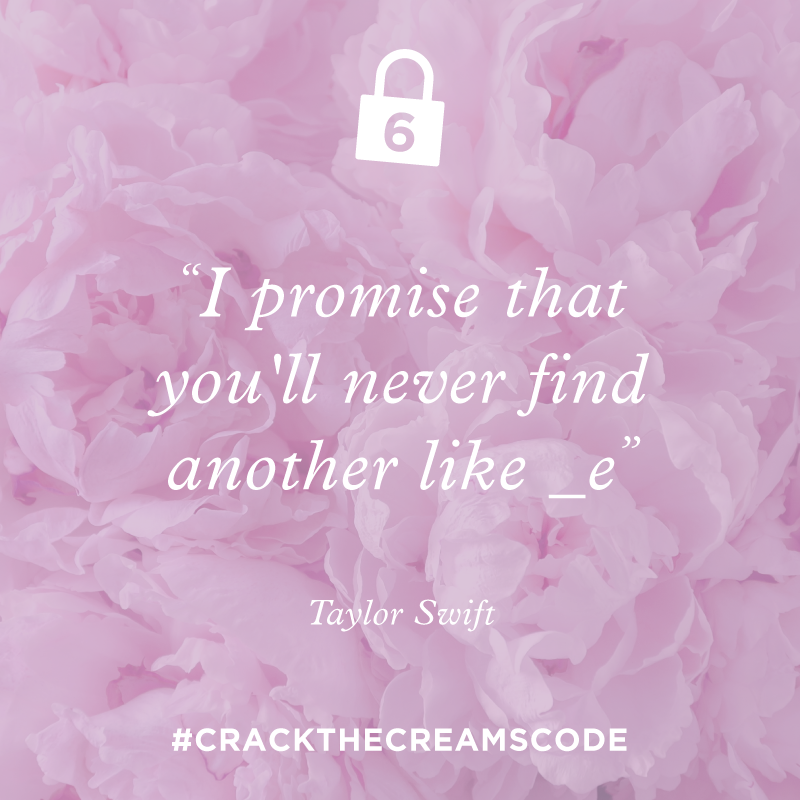 CreamsBritish's tweet photo. ⭐️ OH LOOK AT THAT! IT'S OUR SIXTH CLUE! ⭐️

CLUE 6. Theres a letter missing from the artwork of this chart topping hit by Taylor Swift 🙌

To be in with a chance to win, fill in the blank, click the link (https://t.co/rKOlgu4jFt) and #CrackTheCreamsCode! https://t.co/io9Rl2Tpqk