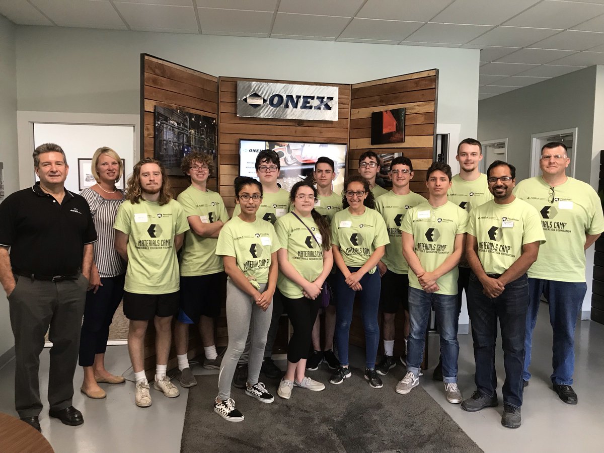 Onex_Inc's tweet photo. ONEX hosted @PSBehrend ASM Camp. The students learned about #refractory materials and #forging properties. #asmmaterialscamp #stem https://t.co/vzhed3tKJ0