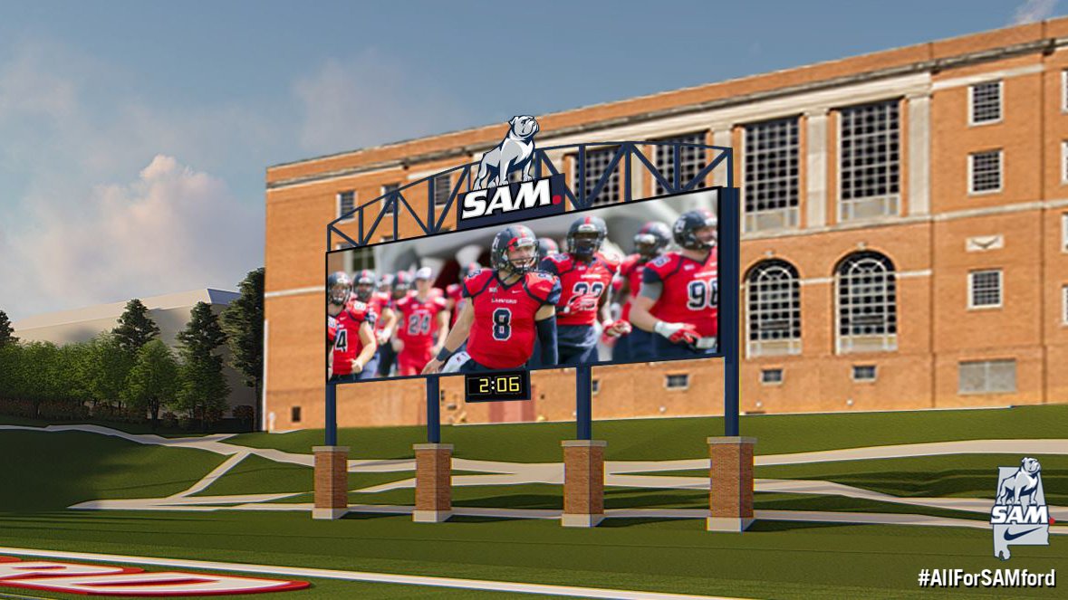 SamfordFootball's tweet photo. Coming 🔜 to a stadium near you 👀 

#AllForSAMford🐶 🐾 https://t.co/xWzqAa8P1V