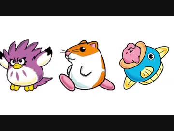 ののとほうめいとスだちで
カービィのクー・リック・カインをうろ覚え描いたよ 