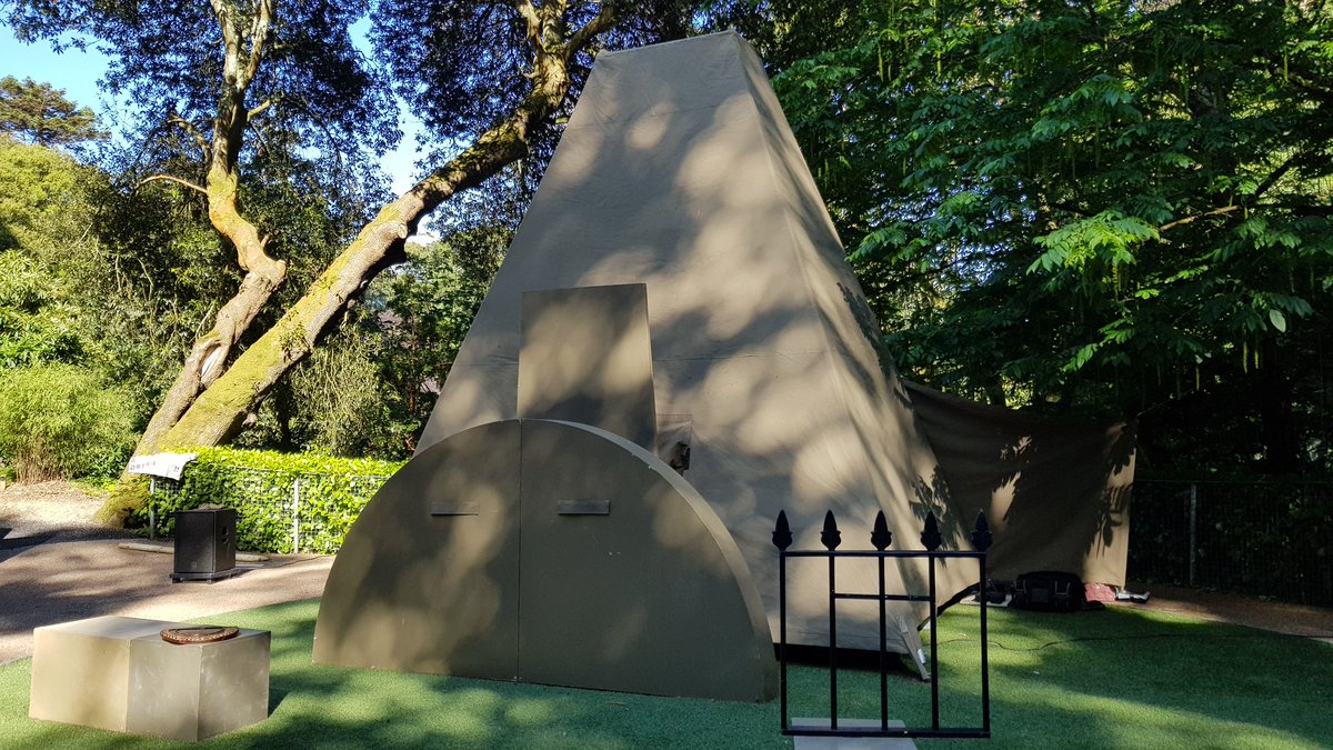 MiracleOnTour's tweet photo. All set up at @TrebahTheatre and the weather seems to be turning into something resembling summer! #APerfectWorld https://t.co/SvHaBPUaXG