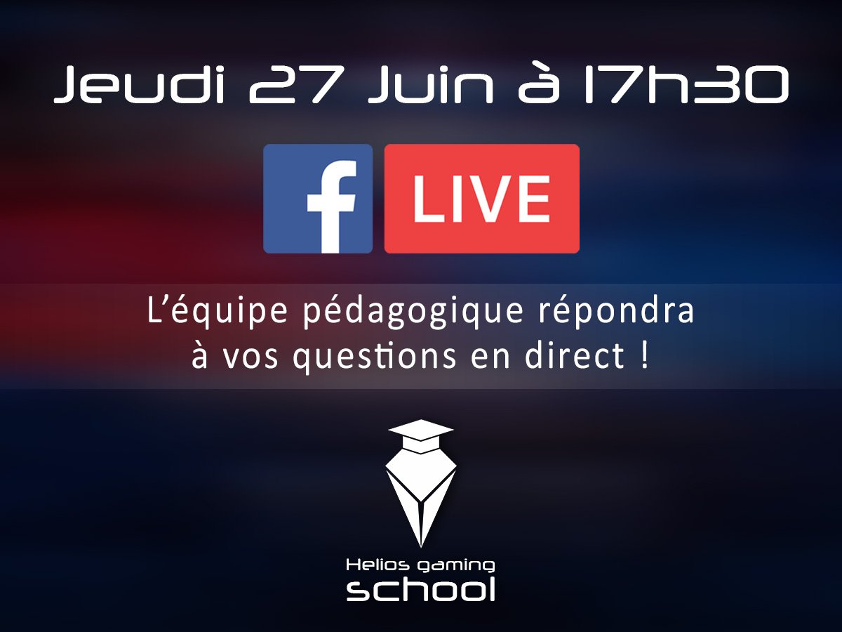 HG_School's tweet image. 🔊A vos agendas!

Jeudi 27 Juin à 17h30, l'équipe pédagogique de l'école #HeliosGamingSchool sera en direct sur Facebook pour répondre à toutes vos questions👍

Et juste avant, participez aux portes ouvertes de l'école  de Freyming-Merlebach de 10h à 17h😉
heliosgamingschool.fr