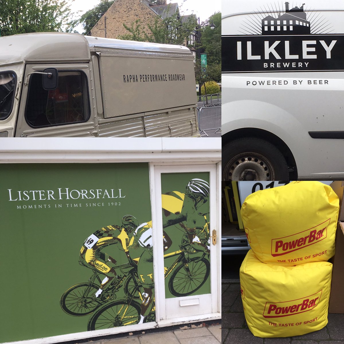 The gang’s all here for tonight’s Ilkley Cycle Races! Less than an hour to go ! ⁦<a href="/ListerHorsfall/">Lister Horsfall</a>⁩ ⁦<a href="/PowerrBar/">PowerBar</a>⁩ ⁦<a href="/IlkleyRacing/">Ilkley Cycle Races</a>⁩ ⁦<a href="/Ilkleybrewery/">Ilkley Brewery</a>⁩ ⁦<a href="/rapha/">Rapha</a>⁩