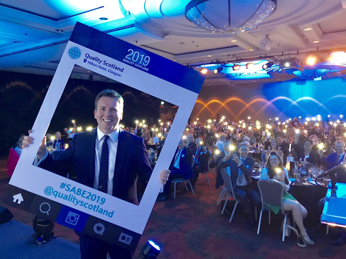 DavidTannerTV's tweet image. #onstageselfie at the @QualityScotland Scottish Business Awards.
What an atmosphere!!
#SABE2019 #SABE19