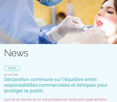 Déontologie de l'art dentaire &amp; dentisterie d'entreprise : <a href="/FEDCAR1/">FEDCAR</a> a publié la version française de son plaidoyer adressé au législateur de l'#UE : s'assurer qu'une même éthique s'applique aux praticiens &amp; entités commerciales du #marché intérieur. Le #patient en tirera profit.