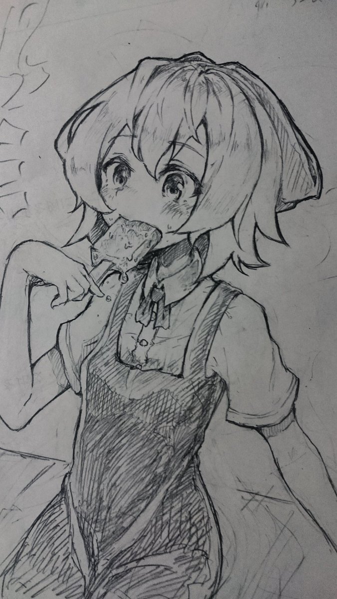 実は今回のイラスト、地味に大昔に書いたアナログチルノを意識してたりする

未だにteaspoon史上アナログイラスト最高峰である 