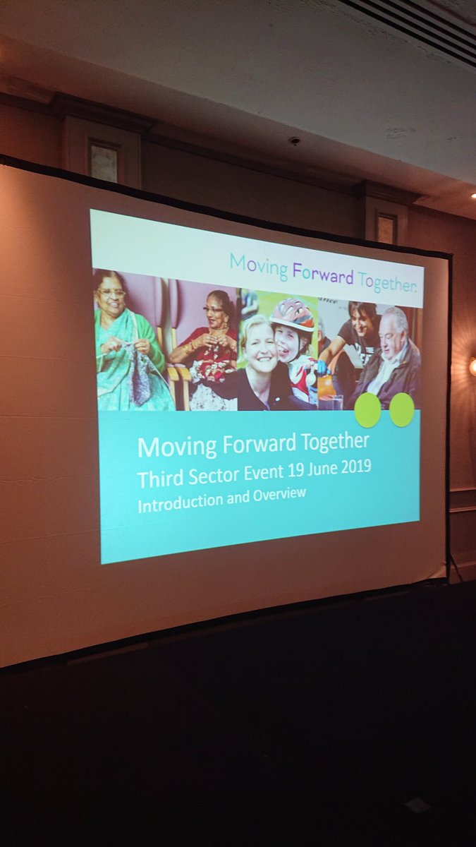 JaneAnkori's tweet photo. Ready to begin at #MovingForwardTogether 3rd Sector event - full house. Fantastic to catch up with @ALLIANCEScot @ALLIANCE_Kerry and colleagues to chat about @NHSGGCeHealth innovation. Introduction from Jane Grant coming up https://t.co/phphc06oov