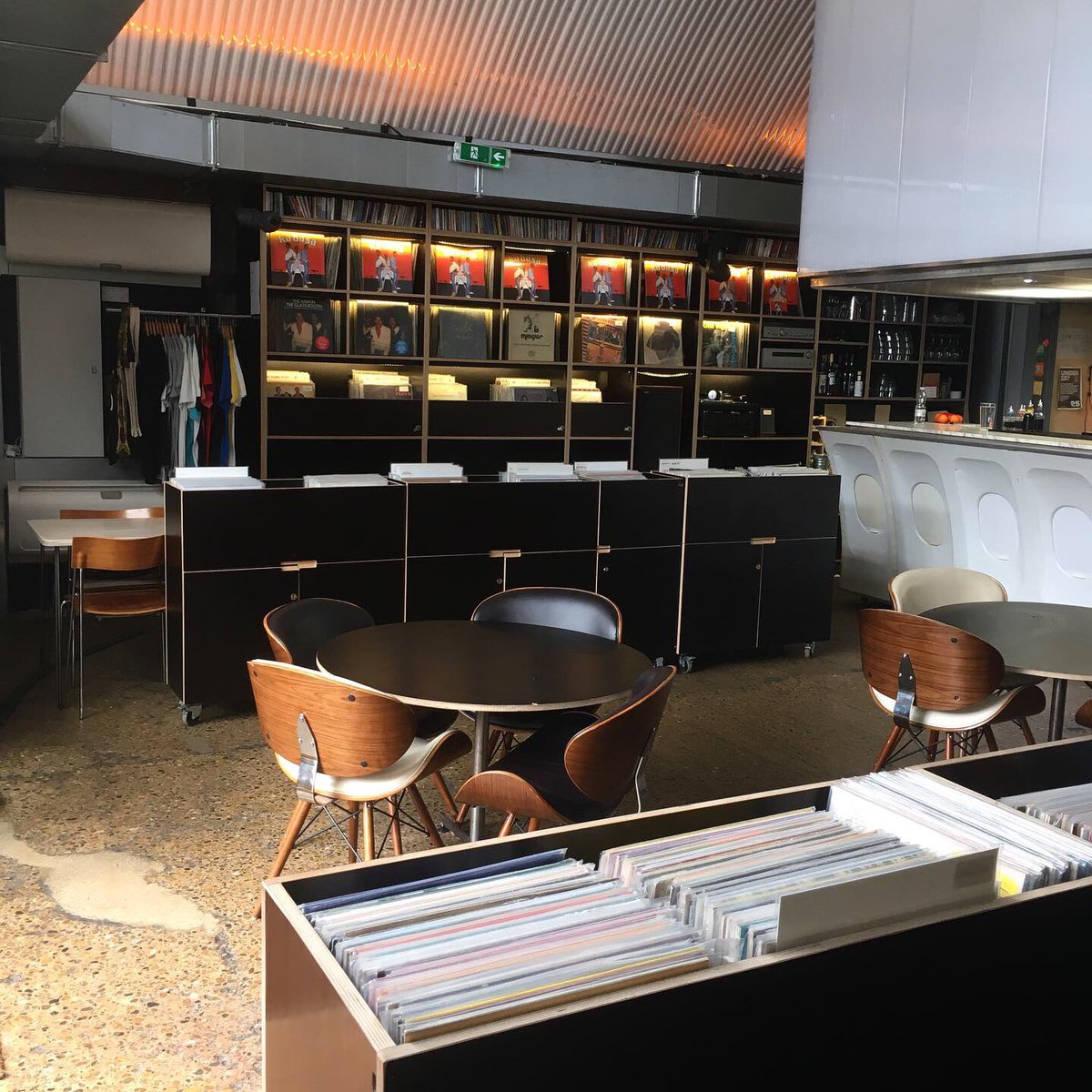 the_bbe_store's tweet photo. Record store OPEN 👋 We’re also an alternative working space w/ coffee machine &amp; stocked bar for those who like to drink whilst they dig 🍻 restaurant opens at 6pm tonight @ShoFooDoh w/ our DJ @jonnymiller providing the tunes 🎧 #recordstore #bbemusic #bbestore #hackney https://t.co/PllpqYdEai