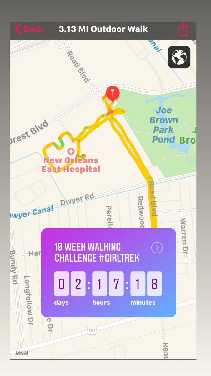 geauxnatural's tweet photo. Work it Out Wednesday!
GET UP GET UP GET UP
#TeamSunrise
#SunriseTrek
#530AM
#10WeekWalkingChallenge
#Week10
#Day4
#Selfcare
#UltimateTrekkerStatus
#GotToKeepMovin
💙💛🧡 
#girltrek
#nolatreks https://t.co/QouqilhpUV