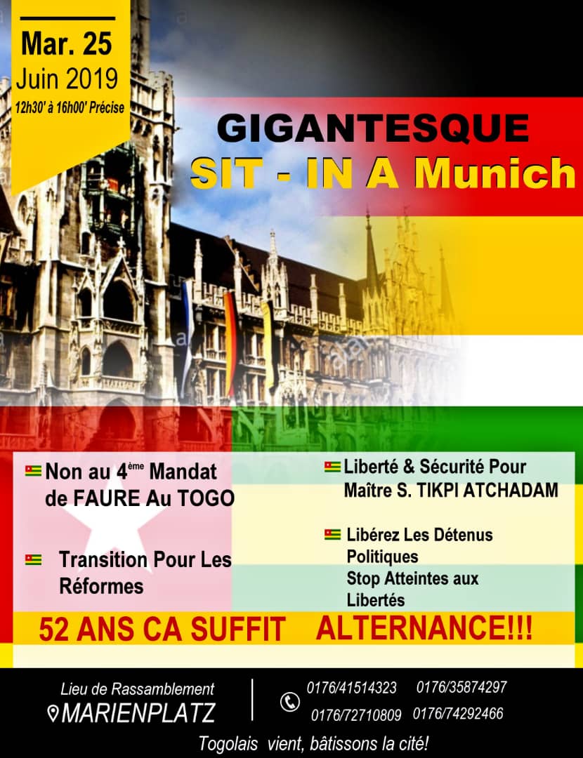 nafala25's tweet photo. .#Munich #Suisse #deutschland #Merkel #KrampKarrenbauer #AKK #HelpFree All #Togo🇹🇬 Political Prisonners
@spdbt
#CDU
#GIZ
#NonAuxDictateurs
#SayNoToTorture
#DICTACTURE=#Immigration
@SolidarityCntr
#TUCGlobal
#heutejournal @ZDFheute @TwitterDE @BBCAfrica #DIEXEIT #GermanyDiplo https://t.co/jYWi2mDrXx