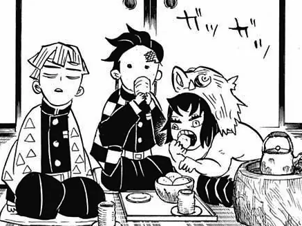 these 3 share 10 braincells. tanjiro has 9 of them 