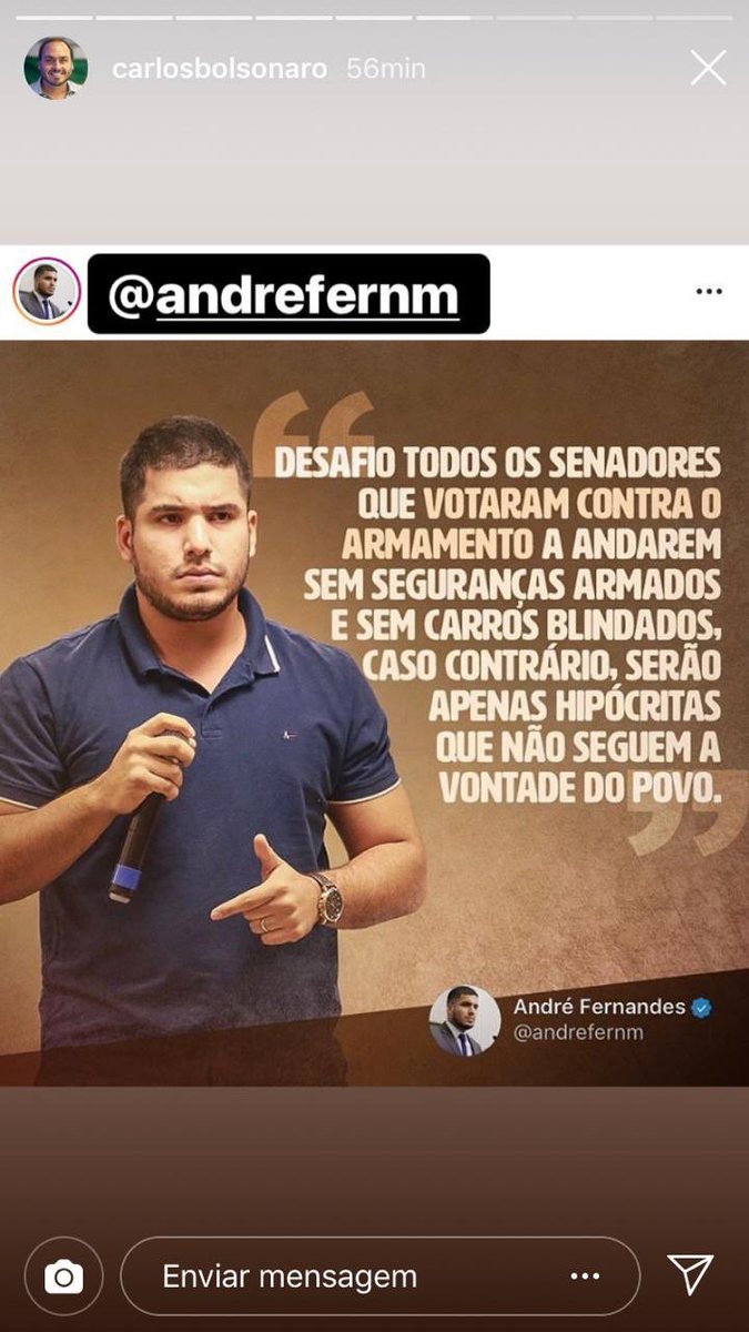 💣💣💣ASSEMBLEIA DO CEARÁ ENTENDA RECADO QUE PLANALTO E FAMÍLIA BOLSONARO ESTÁ ENVIANDO AO BRASIL VIA REDE SOCIAL: ANDRÉ FERNANDES É NOSSO!
Filho predileto de Bolsonaro, Carlos, o 02, acaba de publicar ataque de André aos senadores cearenses.