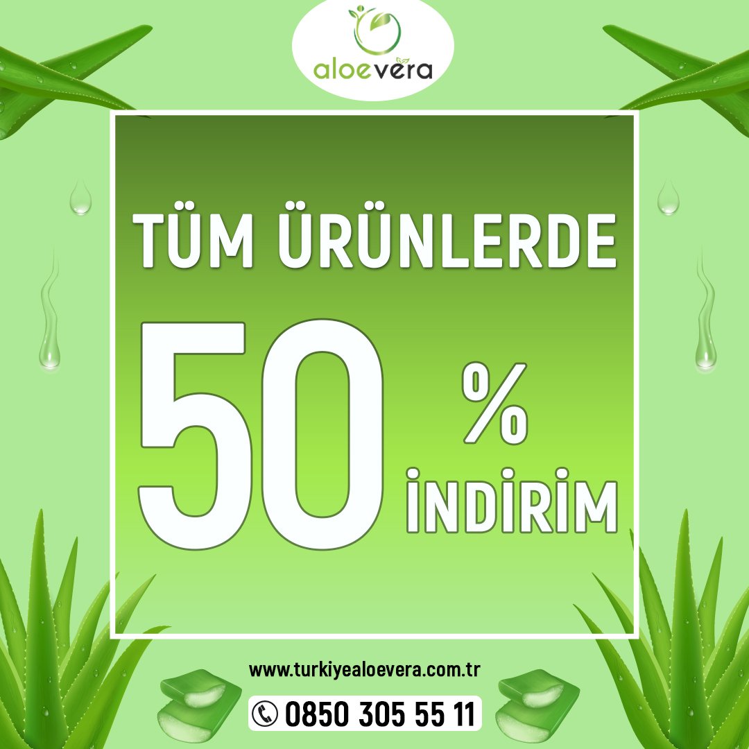 TÜM ÜRÜNLERDE %50 İNDİRİM
#turkiyealoevera #sağlıklıyaşam #gıdatakviyesi #aloevera #lrzeitgard #lrecapin #bebekkremi #temizlik #bakım #Meuby #CristinaFerreira #sağlık #mikroblading #güzellik #antiagin #Şimşekeczanesİ