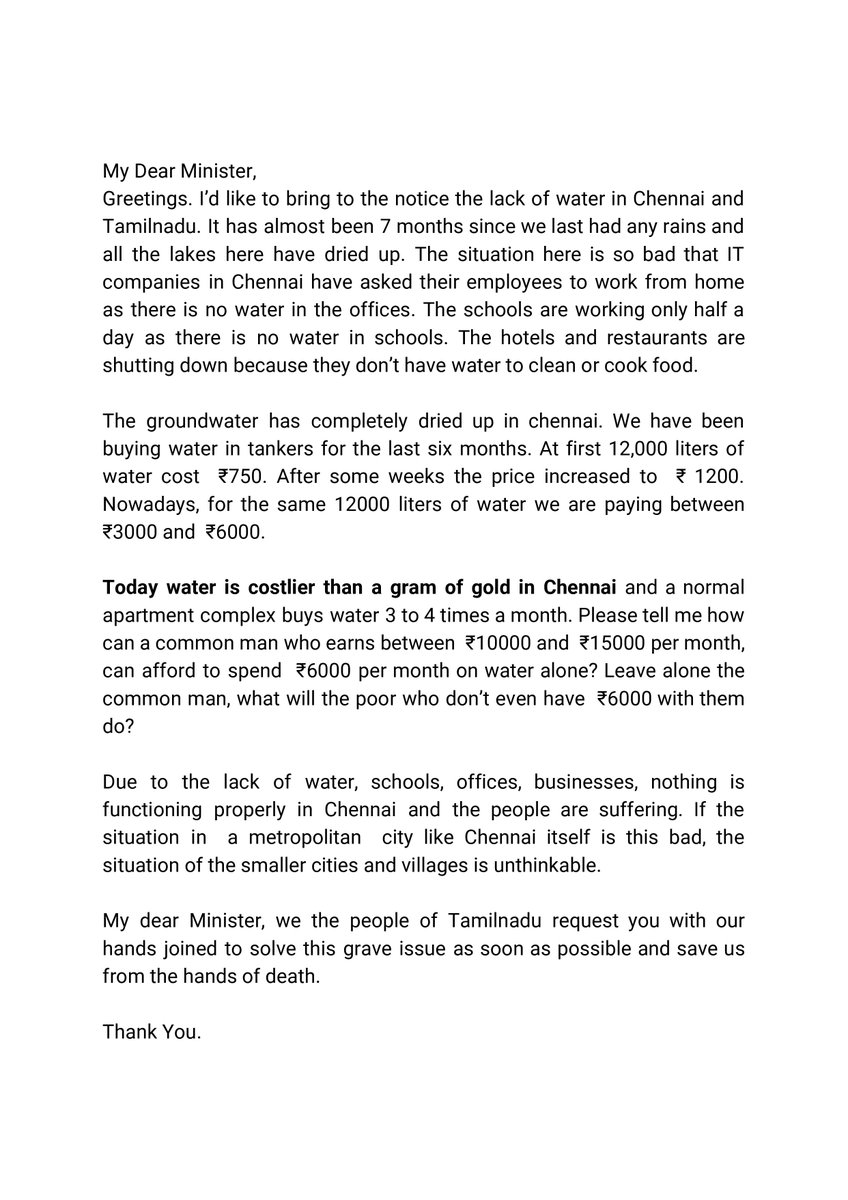 asankar96's tweet image. @narendramodi @gssjodhpur @PiyushGoyal @nitin_gadkari @nsitharaman @PrakashJavdekar 

#ChennaiWaterCrisis #ChennaiWater #WhereIsTheWater #share #sharemax