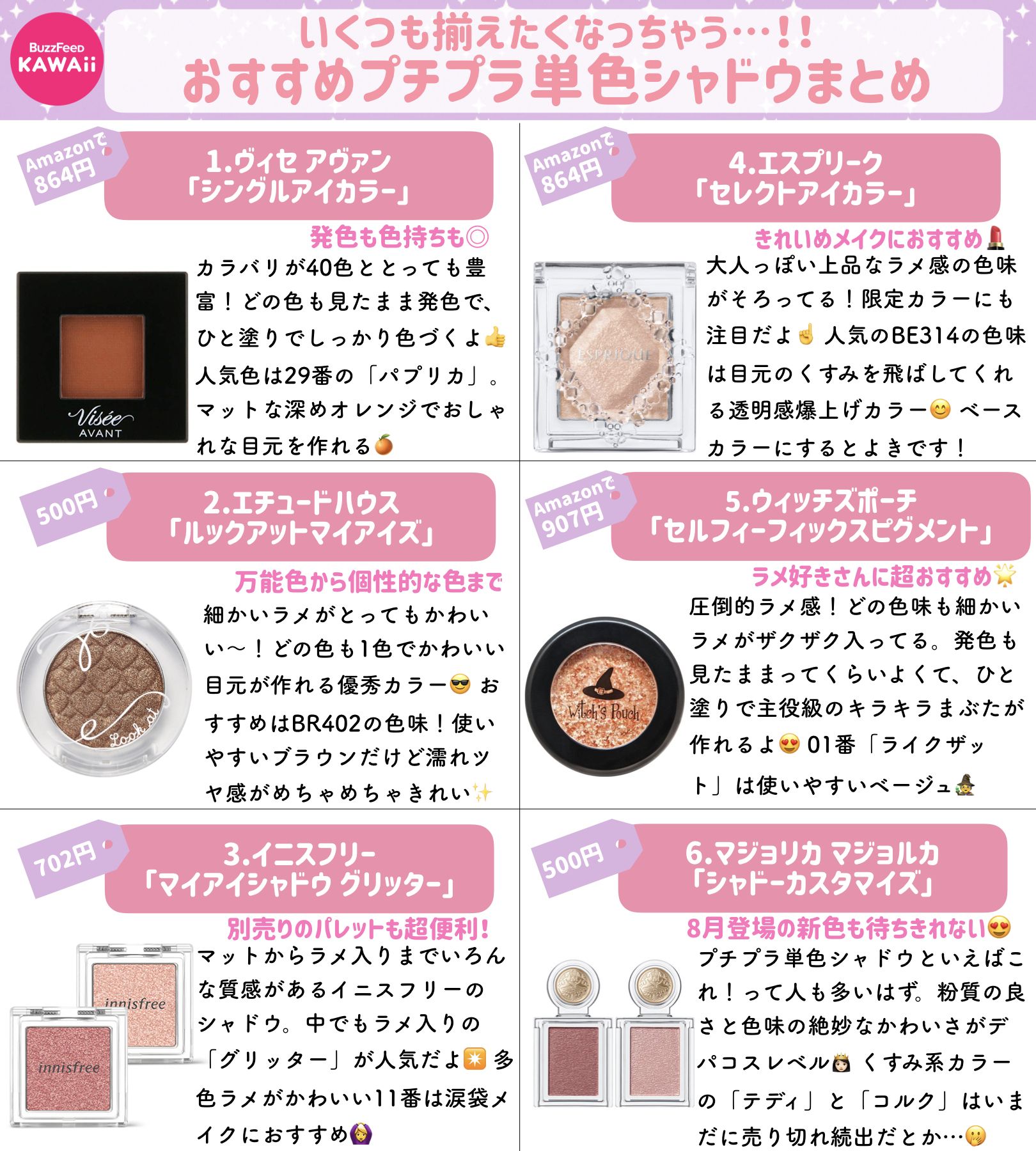 Buzzfeed Kawaii Pa Twitter プチプラなのにデパコス級の実力 超美発色で使い勝手バツグンの単色アイシャドウをまとめました T Co Ec7g3mzvoh