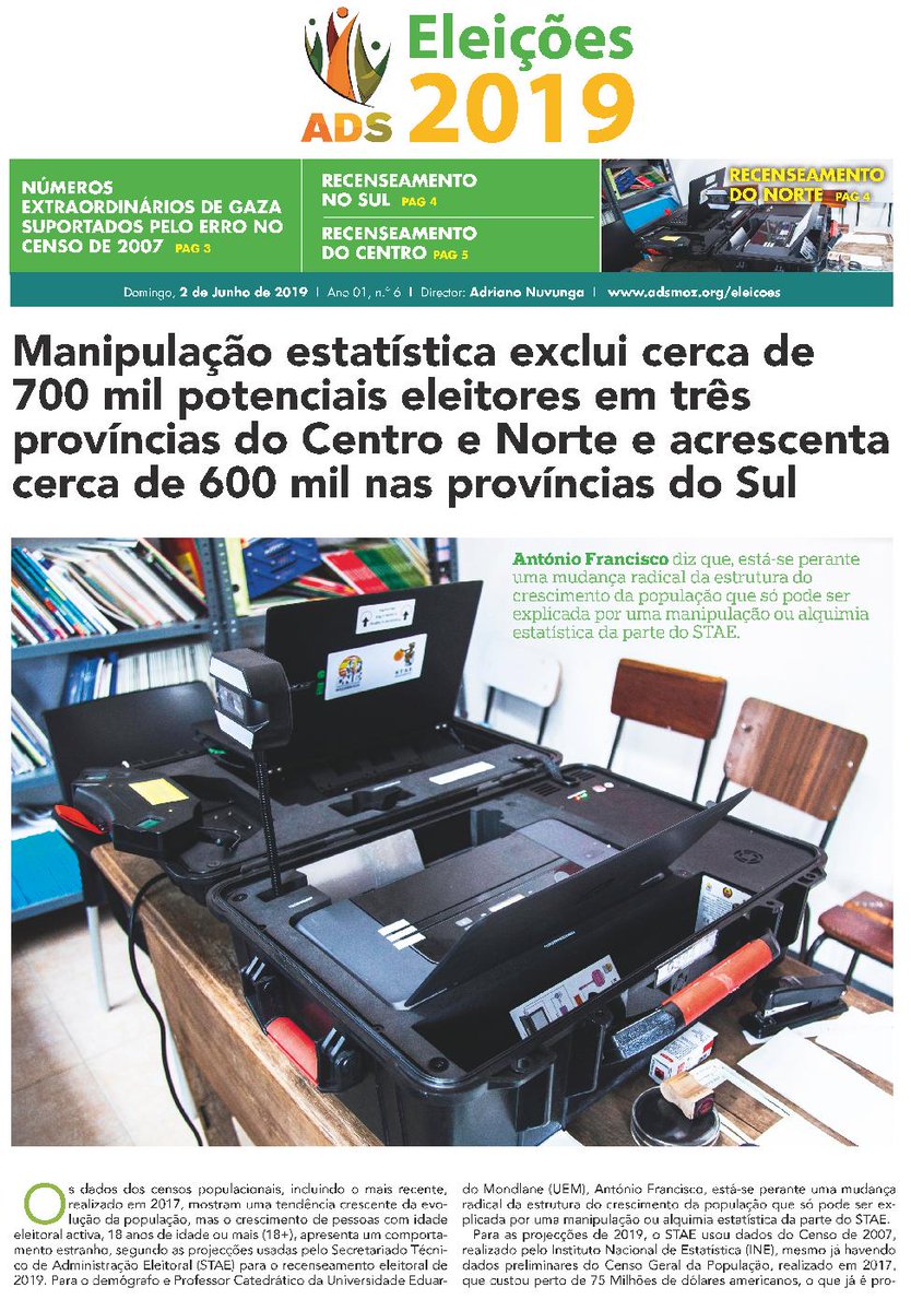 IESE1's tweet photo. Em entrevista no @ADS_Eleicoes, #ManipulaçãoEleitoral, @aasfrancisco demonstra acréscimo e exclusão de eleitores em #Moçambique em função de zonas geográficas favoráveis/desfavoráveis à #Frelimo. Leia também no mais recente IDeIAS do @IESE1, aqui: https://t.co/vIGEARoZ6R https://t.co/mf0teXN1zw