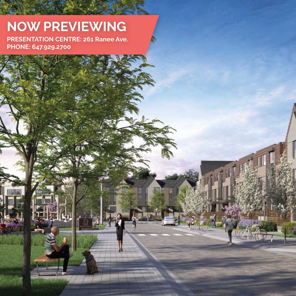 NLHCommunity's tweet photo. #TheNewLawrenceHeights is an 100 acre master-planned community in the incredible neighbourhood of #NorthToronto. We’re #NOWPREVIEWING this future community at our Presentation Centre at 261 Ranee Ave. Discover more here: https://t.co/OCk82NdmqK 👏 https://t.co/hdn3N3Xlfm