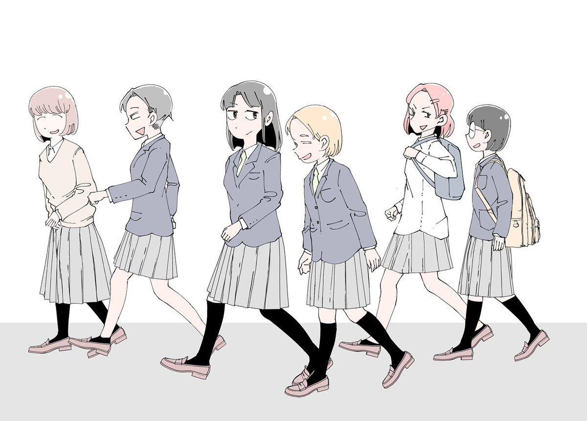 今まで描いてた単発のキャラたちを同じ学校に通わせたい 