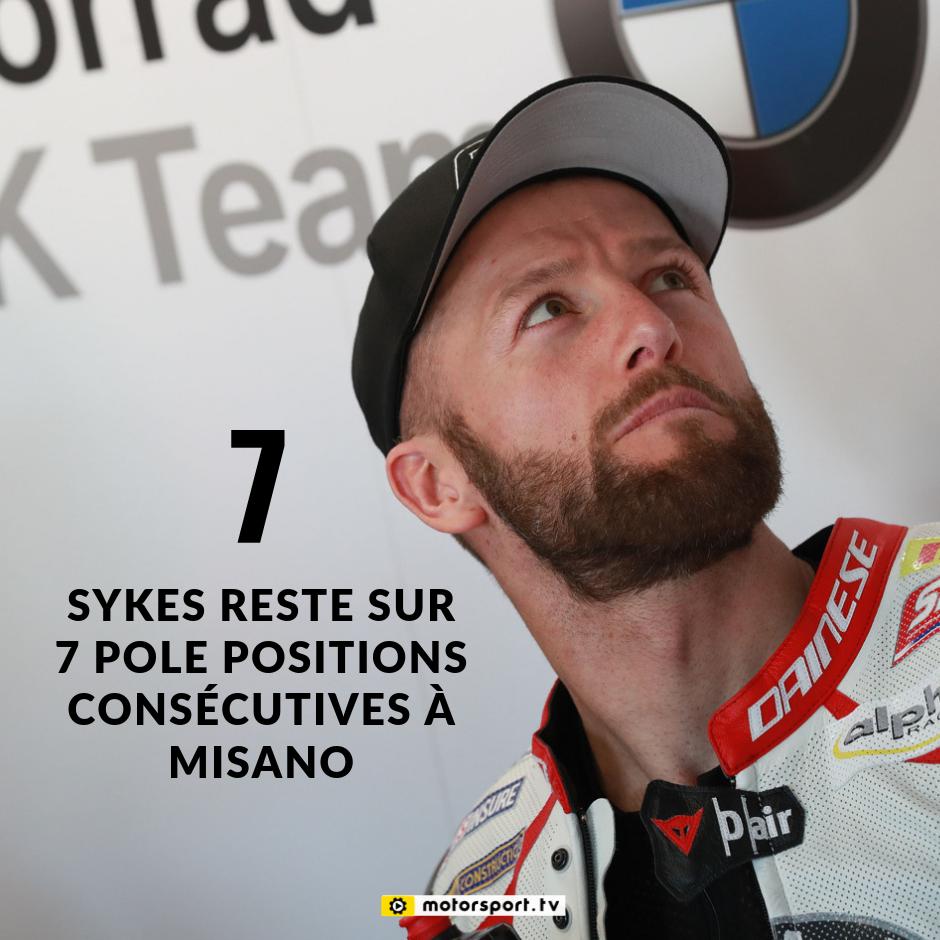 Personne n'a été plus rapide que Tom Sykes en qualifications à Misano depuis 2011. Il est le seul pilote à détenir 7 pole positions sur un même circuit. #RiminiWorldSBK

Le #WorldSBK en direct et en intégralité dès demain : fr.motorsport.tv/livestream