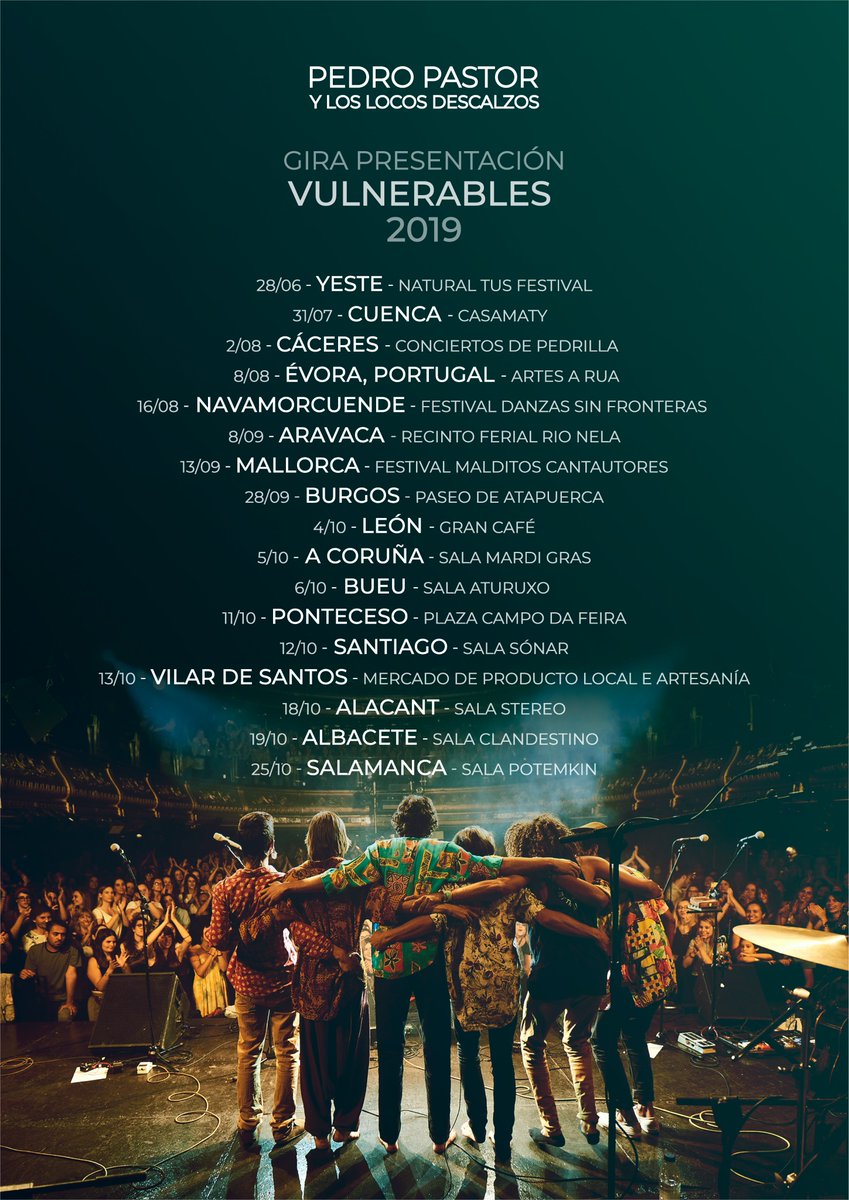 ¡NUEVAS FECHAS DE LA GIRA VULNERABLES!

Las entradas ya están disponibles en wegow.com/es-co/artistas…



Mucho amor y movimiento.

P