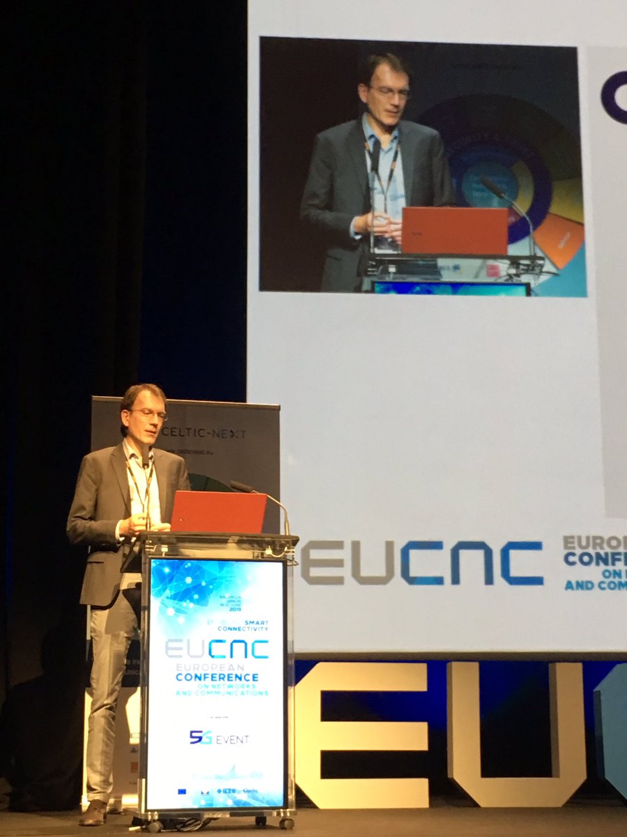 CelticNext's tweet photo. Keynote on the Vision of future networks just starting. Thanks to Eric Hardouin from Ambient Connectivity Research Director @Orange_Future come to Auditorio 2 #CelticEvent @EUREKA_NETWORK @Eurescom #EUCNC2019 @EuCNC https://t.co/JNNWId8y3b