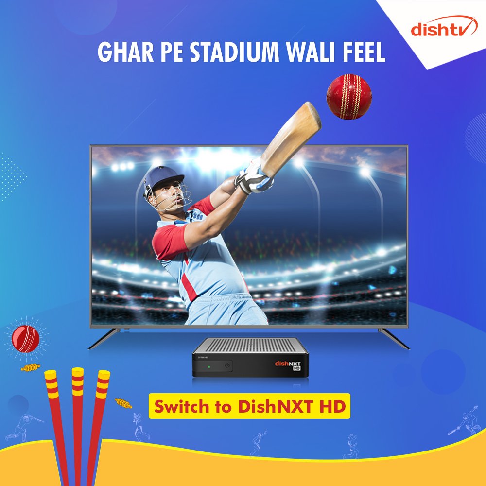 DishTV_India's tweet photo. This World Cup, bring home the feel of the stadium with the 5X picture quality of DishNXT HD. Upgrade your entertainment and #WatchInHD. Know more: https://t.co/Z5EM0DCjjb https://t.co/LJxRLLDOdc