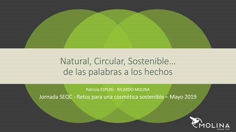 La sostenibilidad es una tendencia al alza que fue abordada en la jornada organizada por la <a href="/e_SEQC/">SEQC</a> en Barcelona "Retos para una cosmética sostenible". Molina participó con la conferencia "Natural, circular, sostenible..de las palabras a los hechos". ricardomolina.com/es/blog/jornad…