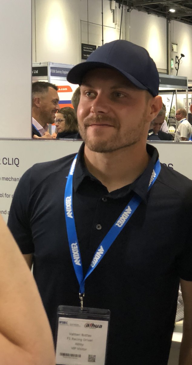outdoordeckco's tweet photo. @outdoordeckco is visiting @ExCeLLondon this week for @FIREXIntl engaging with fire industry experts &amp; checking out the latest innovations in #firesafety and guess who we bumped into there too? @ValtteriBottas 😀 #FIREX19 https://t.co/weJWI4Vmwu