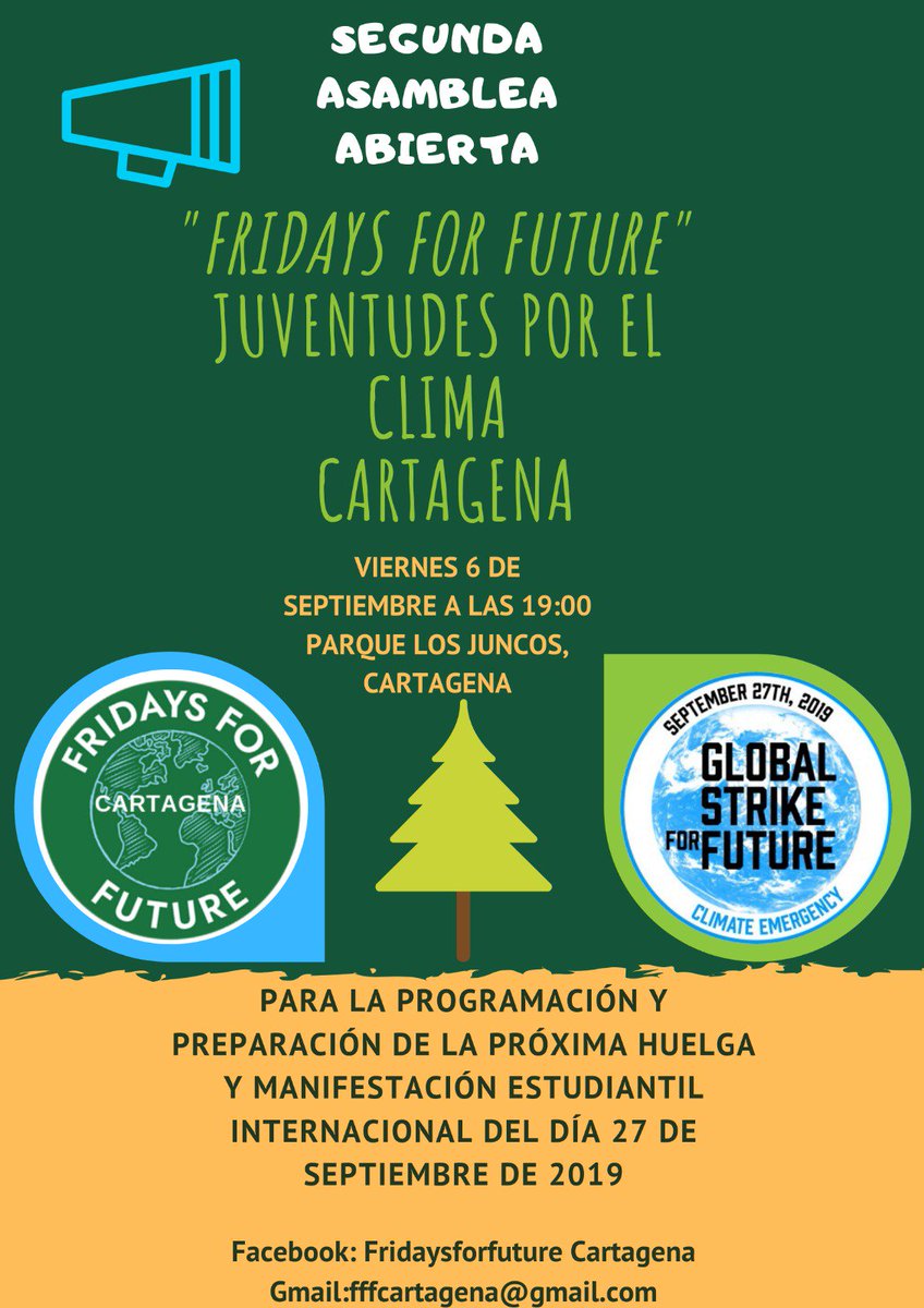 ForCartagena's tweet photo. Ya tenemos el cartel de la próxima asamblea: ¡ RESERVA EL 6 Y 27 DE SEPTIEMBRE, tu futuro depende de ello! https://t.co/bY9BJRSchP