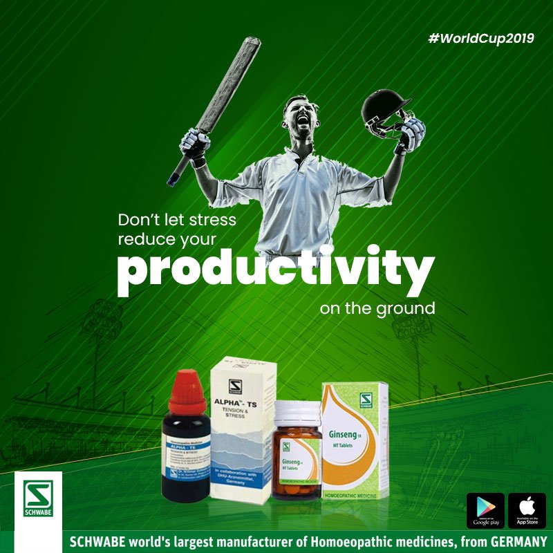 schwabeindia's tweet photo. #Stress takes a toll on our productivity & health. When you feel overwhelmed, you lose confidence and may become angry.
Switch to Schwabe India & have a #StressFreeLife.
Buy now - https://t.co/1IIU3Vm36i
#SchwabeIndia #Homeopathy #Cricket #Productivity #BoostHealth https://t.co/mJ49WKxRuS