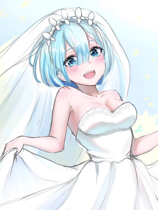 ウェディングレム…ラフ?.*
#リゼロ
#レム 