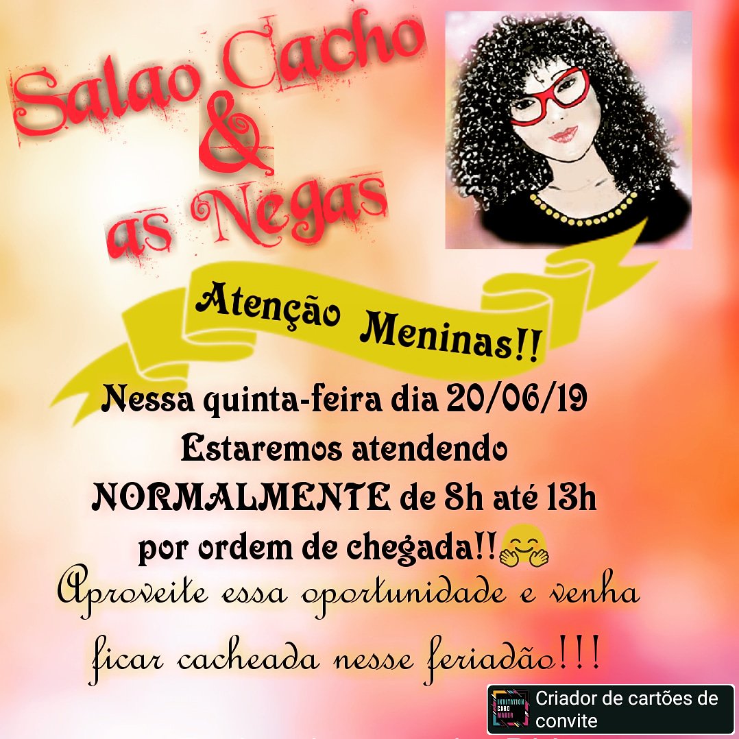 cachoeasnegas's tweet photo. 🔊CACHOS DEFINIDOS, MESMO COM QUÍMICA, SElEM PRECISAR CORTAR!!😱✨
#SalãoCachoeAsNegas🤤
#ENDEREÇO 📌Rua Figueiredo Camargo n° 1198 Bl. 21 Lj. B BANGU-RJ
#WHATSAPP 📲(21)964298775
#INSTAGRAM 📸 @cachoeasnegas1
#TWITTER 🐦 @cachoeasnegas
#transição #cachosdevolta #cacheda #feriado https://t.co/6riB6ZKGhl