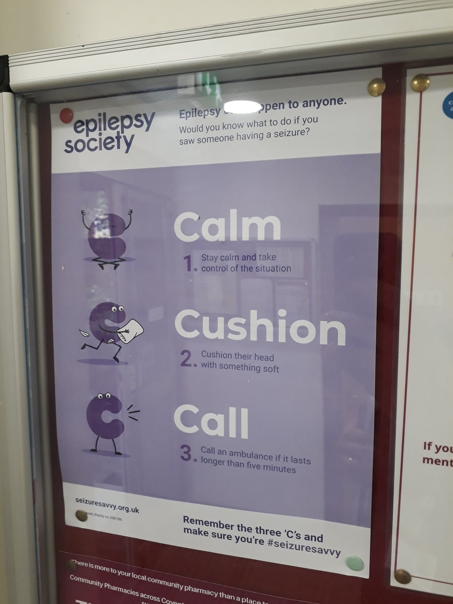 Thank you to @epilepsysociety for sending me a batch of  #seizuresavvy posters, which are now displayed around @North_Warks_BC & @Polesworth_PC to raise awareness around #seizurefirstaid #yearofwellbeing