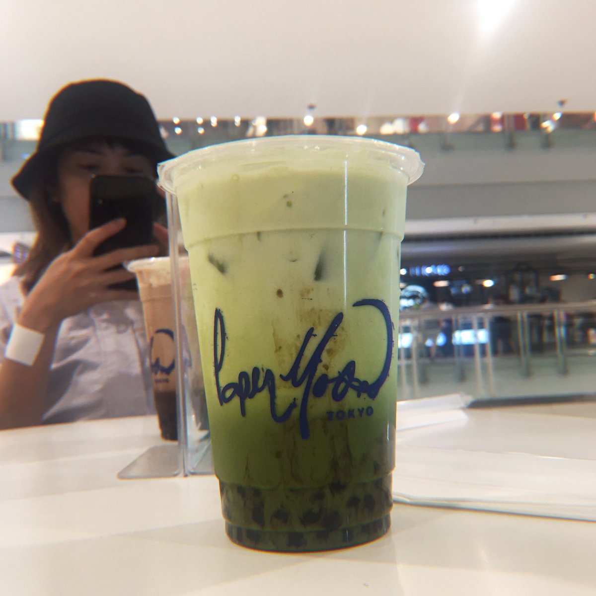 [Paper Moon]  #matcha milk teaAaaaa it’s good esp. if without the pearls 