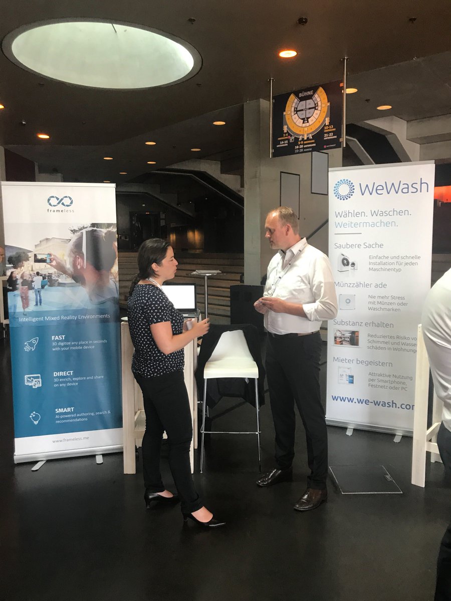 Beim #wzt19 zeigen die drei #hubitation-Teilnehmer #frameless, @WeWash_GmbH und <a href="/inno2grid/">inno2grid</a>, wie #neudenken geht. Mit ihren innovativen Ideen bringen sie die #Wohnungswirtschaft voran. #NewWork #startup #accelerator #innovation