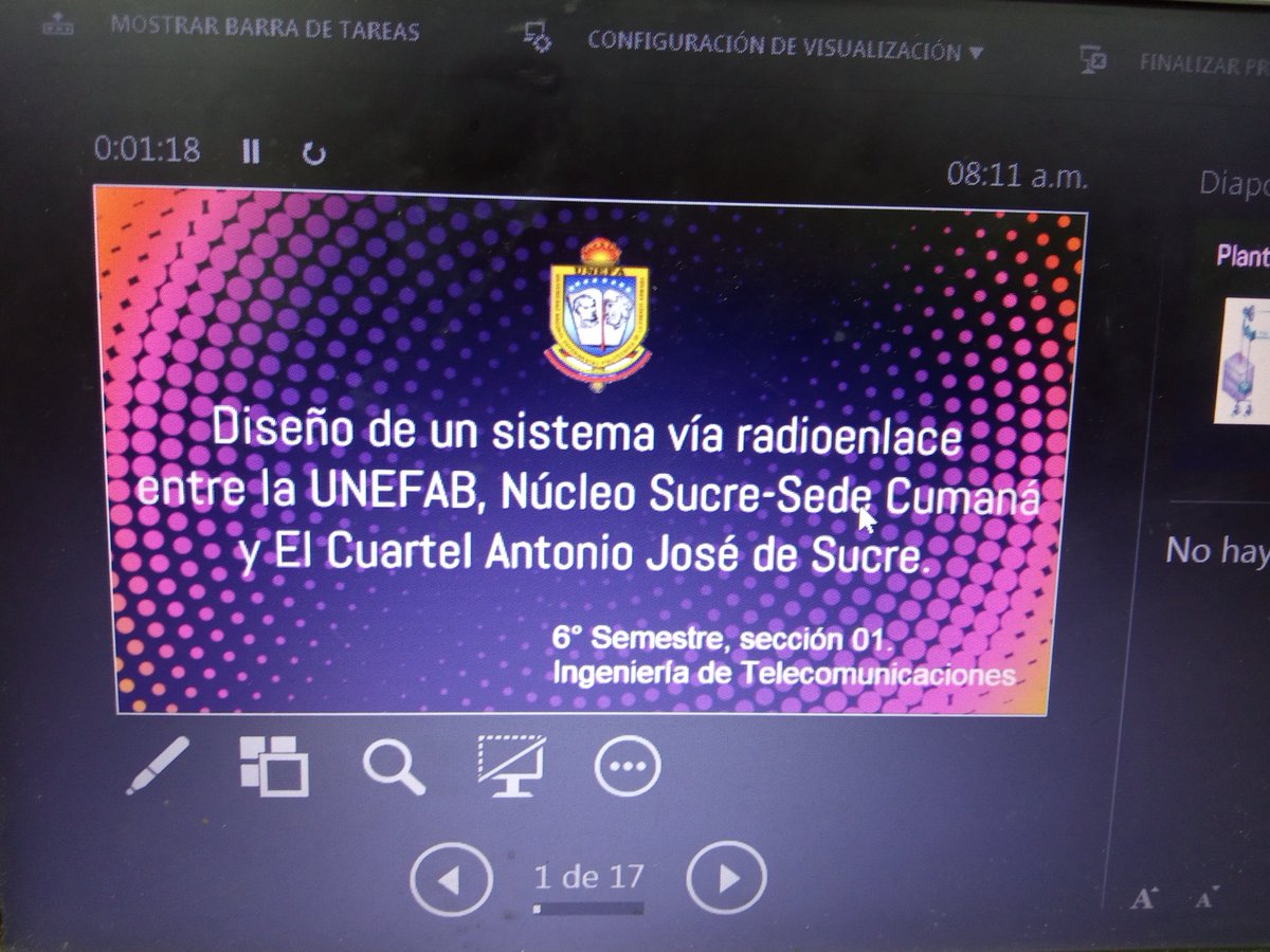 GCNucleoSucre's tweet photo. Hoy #19Junio, Estudiantes del 6to semestre de Ing. de Telecomunicaciones del @GCNucleoSucre realizaron presentación de Proyecto final como requisito para aprobar la cátedra de Microondas, bajo la Tutoría del Prof. Luis Arena, Docente de la @unefa_ve @UnefaVrrOrienta @Neriogalban1 https://t.co/P2URt6djfs